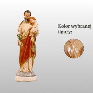 ŚW. JÓZEF OPIEKUN (Z DZIECIĄTKIEM I LILIJKĄ) 40CM DREWNO (756)