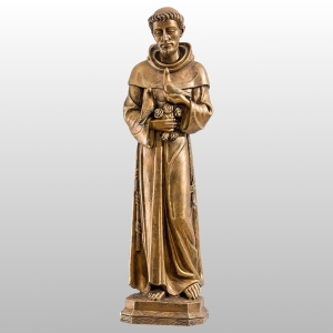 ŚW. FRANCISZEK (Z GOŁĄBKAMI) 80CM WŁOSKIE ZŁOTO (805)