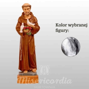 ŚW. FRANCISZEK (Z GOŁĄBKAMI) 50CM SREBRNY (806)