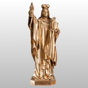 ŚW. JADWIGA ŚLĄSKA 65CM WŁOSKIE ZŁOTO (824)