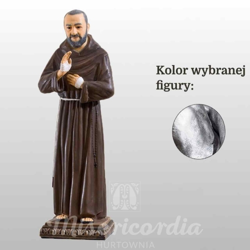 ŚW. O. PIO 78CM SREBRNY (839)