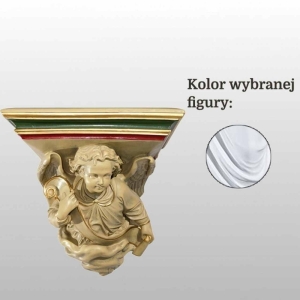 PODSTAWA PRZYŚCIENNA DO FIGUR 36x36x31CM BIAŁY (969)