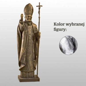 FIGURA OJCA ŚW. JANA PAWŁA II 120CM SREBRNY (656)