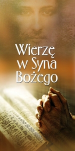 BANER TRANSPARENT - WIERZĘ W SYNA BOŻEGO (t_106)
