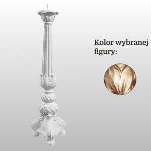 LICHTARZ ŻYWICZNY 58 CM WŁOSKIE ZŁOTO (966)