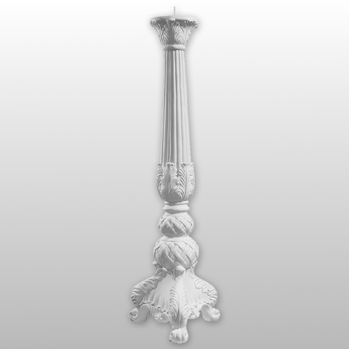 LICHTARZ ŻYWICZNY 74 CM BIAŁY (965)