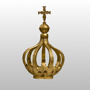 KORONA WYKONANA Z MASY ŻYWICZNEJ, ŚREDNICA 12CM ZŁOTA (582)