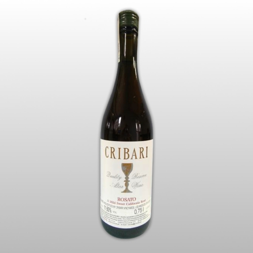 WINO MSZALNE: CRIBARI - ROSATO 0,75L, RÓŻOWE, PÓŁSŁODKIE 1L=50zł