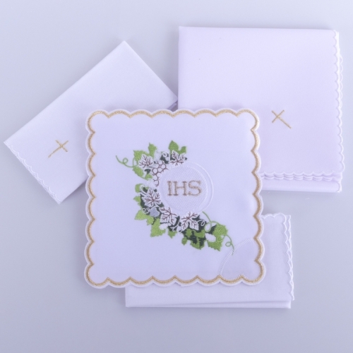 BIELIZNA KIELICHOWA KOMPLET "SREBRNE IHS"