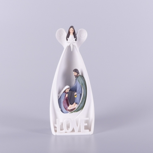 SZOPKA ŚWIECĄCA "ANIOŁ LOVE", 20,5cm