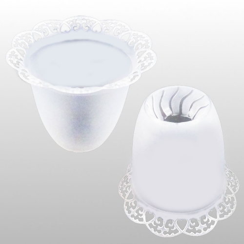 LAMPION PLASTIKOWY PRZEŹROCZYSTY  (? otworu 4,5cm)