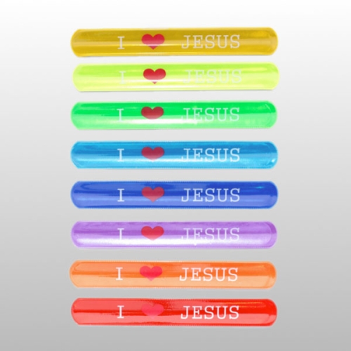 OPASKA ODBLASKOWA "I ¦ JEZUS", MIX KOLORÓW