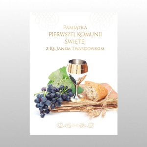 PAMIĄTKA PIERWSZEJ KOMUNII ŚWIĘTEJ Z KS. JANEM TWARDOWSKIM