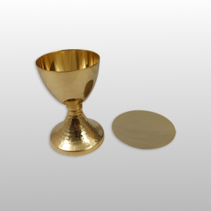KIELICH + PATENA, WYS. 19,5CM, MOSIĄDZ