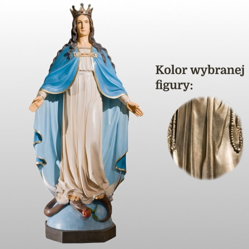 MATKA BOŻA NIEPOKALANA (Z KORONĄ) 125CM ZŁOTY (405)