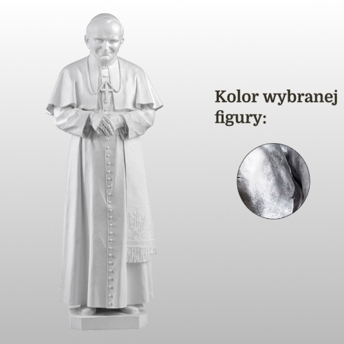 FIGURA OJCA ŚW. JANA PAWŁA II 116CM SREBRNY (631)