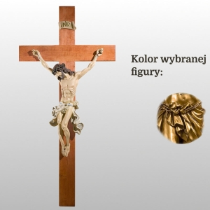 KORPUS CHRYSTUSA 70 CM WŁOSKIE ZŁOTO NA KRZYŻU 125 x 60 CM (177)