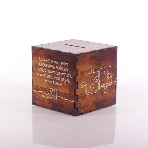 SKARBONKA MDF, 9CM X 9CM