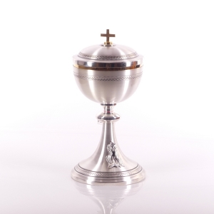 PUSZKA SREBRNO-ZŁOTA "DŁONIE" WYS. 25 CM