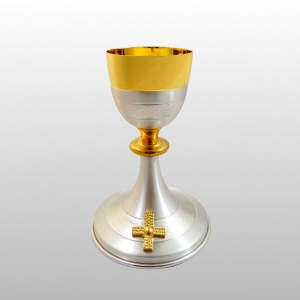KIELICH SREBRNY śr.czaszy 9 cm, wys. 21 cm