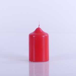 ŚWIECA WALEC 4/7cm, CZERWONA