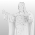 FIGURKA SERCE JEZUSA BIAŁA WYS. 40 CM