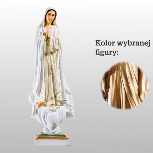 MATKA BOŻA FATIMSKA 65CM WŁOSKIE ZŁOTO (555)