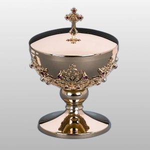 PUSZKA NISKA Z KAMIENIAMI  h - 17 cm, Ø czaszy 12 cm, (51678)