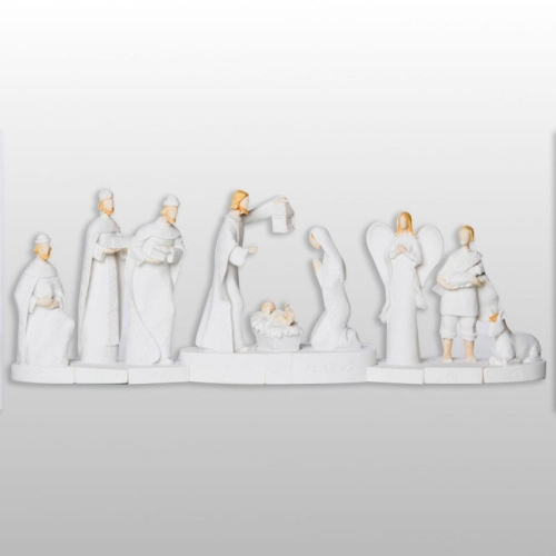 FIGURKI DO SZOPKI BIAŁE 9 ELEMENTÓW 11cm (KS14A213)