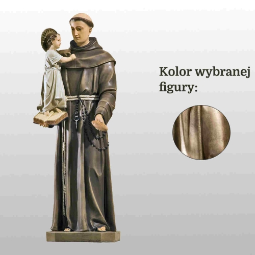 ŚW. ANTONI Z PADWY Z CHLEBEM 78CM ZŁOTY (704)