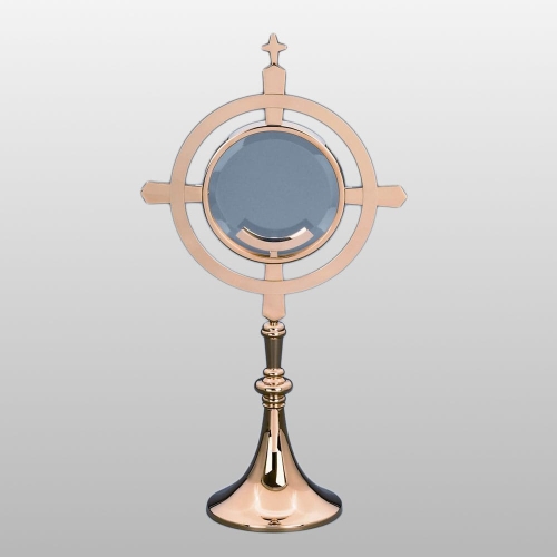 MONSTRANCJA NA DUŻĄ HOSTIĘ h - 52 cm, O luny 16 cm, (51550)