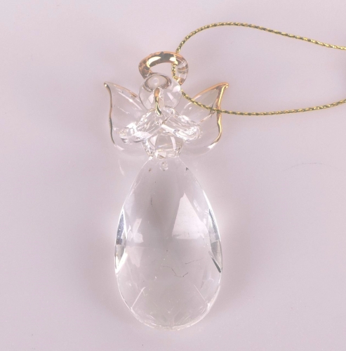 ZAWIESZKA ANIOŁEK SZKLANY 7,5 CM