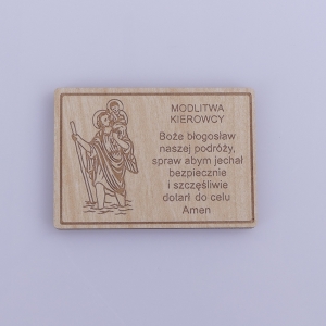 PLAKIETKA ŚW. KRZYSZTOF- PROSTOKĄT 7x5cm