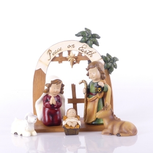 SZOPKA BOŻONARODZENIOWA - DZIECIĘCA, SCENA, 17cm (6 ELEM.)
