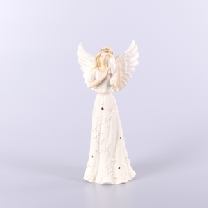 FIGURKA ANIOŁ SERCE ŚWIECĄCY WYS. 23 CM