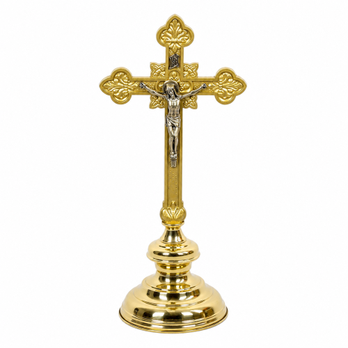 KRZYŻ OŁTARZOWY TRADYCYJNY MOSIĄDZ 52CM