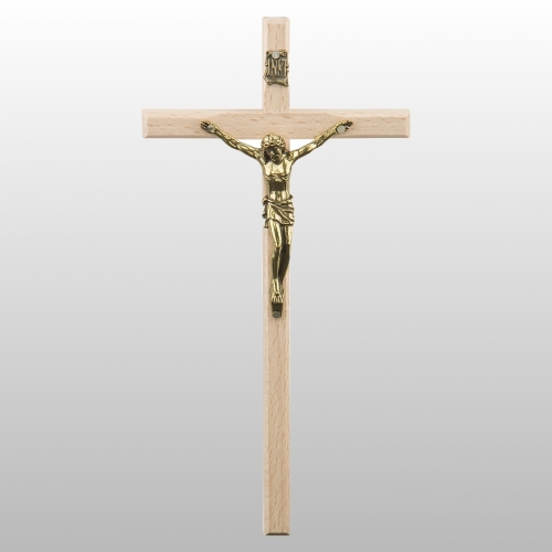 KRZYŻ WISZĄCY DREWNO KOLOR NATURALNY 19,5CM