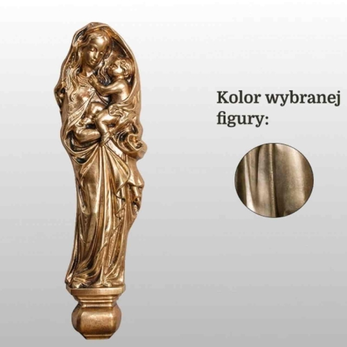 MATKA BOŻA Z DZIECIĄTKIEM - PŁASKORZEŹBA 41CM ZŁOTY (471)