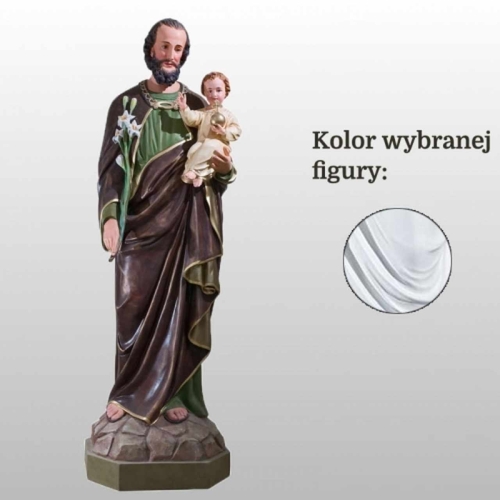 ŚW. JÓZEF OPIEKUN (Z DZIECIĄTKIEM I LILIJKĄ) 160CM BIAŁY (750)