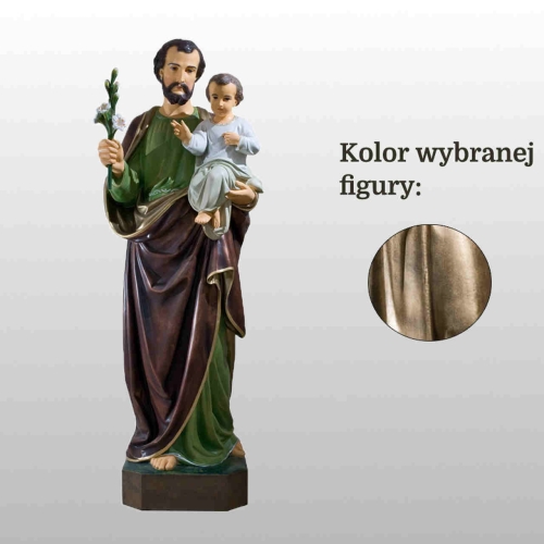 ŚW. JÓZEF OPIEKUN (Z DZIECIĄTKIEM I LILIJKĄ) 155CM ZŁOTY (751)