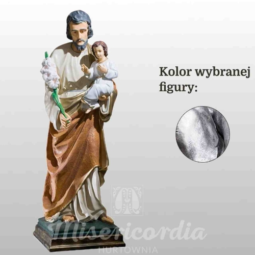 ŚW. JÓZEF OPIEKUN (Z DZIECIĄTKIEM I LILIJKĄ) 110CM SREBRNY (753)