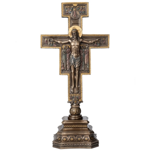 KRZYŻ SAN DAMIANO - STOJĄCY, WYS.36cm
