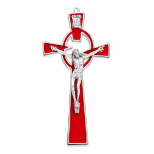 KRZYŻ WISZĄCY 19 CM - CZERWONY