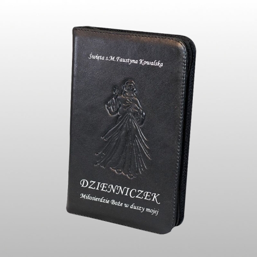 DZIENNICZEK SKÓRA ZAMEK CZARNY, POCKET 115x170