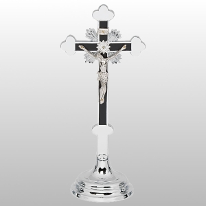 KRZYŻ STOJĄCY CHROM 28CM