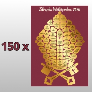 ZDRAPKA WIELKOPOSTNA 2026 - PAKIET 150szt. (3,1zł/szt.)