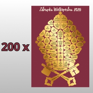 ZDRAPKA WIELKOPOSTNA 2026 - PAKIET 200 szt. (3,05zł/szt.)