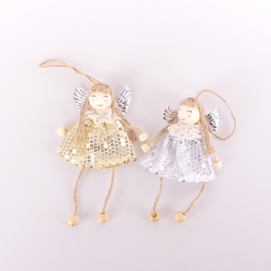 ZAWIESZKA ANIOŁEK 16 CM ZŁOTY/ NIEBIESKI/RÓŻOWY