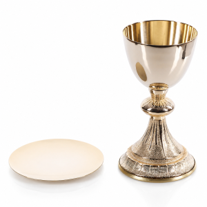 KIELICH+ PATENA WYS. 18,5CM, ZŁOCONY