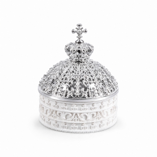 IT SZKATUŁKA/LAWABO ŚR. 8CM  SREBRNA POKRYWA